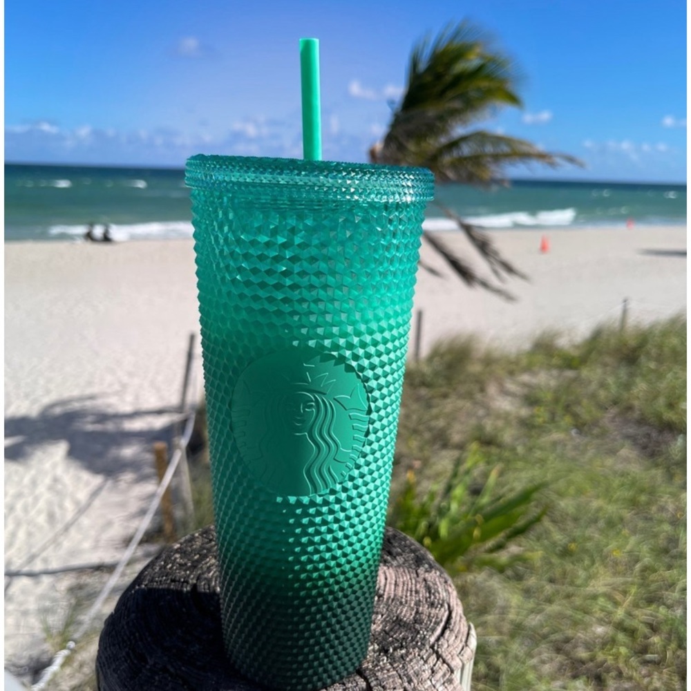 Starbucks Ombre Mint Green Studded Tumbler Cold Cup Gradient 24oz Venti NWT 2022